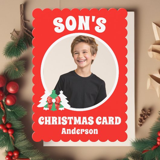 Carte de Noël de Fils Personnalisé