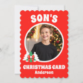 Carte de Noël de Fils Personnalisé (Devant)
