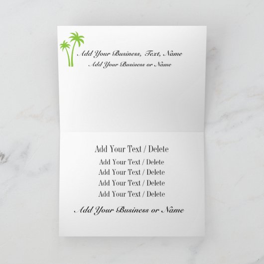 Carte de Noël de Flamant rose - SRF (Intérieur)