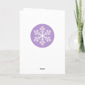 Carte de Noël de Flèche de neige violette (Dos)