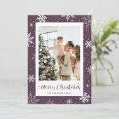 Carte de Noël de Flèche de neige violette (Debout devant)