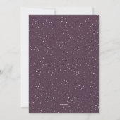 Carte de Noël de Flèche de neige violette (Dos)