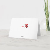 Carte de Noël de Flocon de neige rouge et argent (Dos)