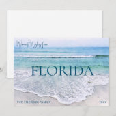 CARTE DE NOËL DE FLORIDE | CARTE DE FÊTES THÉMATIQ (Devant / Derrière)