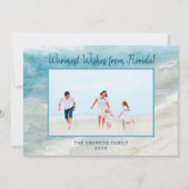 CARTE DE NOËL DE FLORIDE | CARTE PHOTO DE PLAGE DE (Devant)