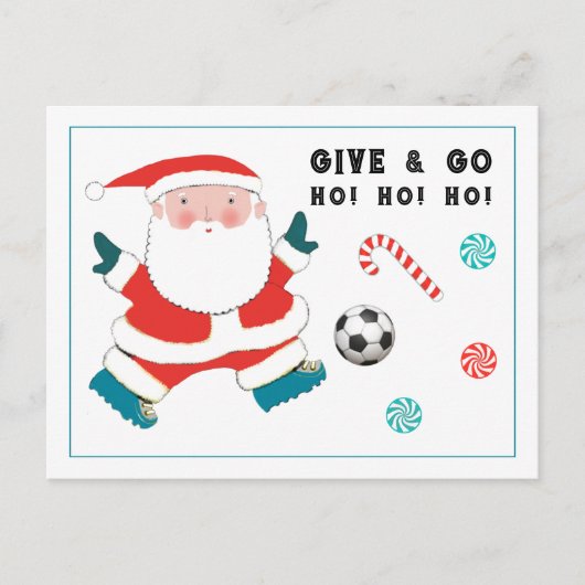 Carte de Noël de football (Devant)