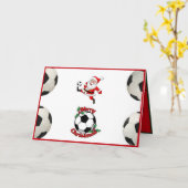 Carte de Noël de football (Fleur jaune)