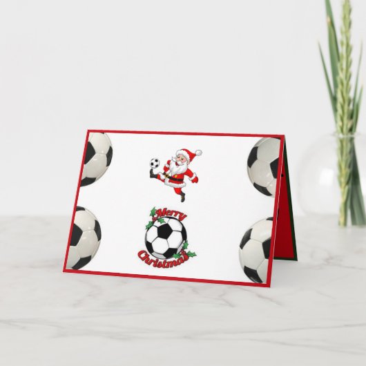Carte de Noël de football (Devant)