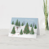 Carte de Noël de forêt enchantée (Devant)