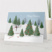 Carte de Noël de forêt enchantée (Devant)