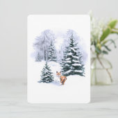 Carte de Noël de forêt simple Waterton (Debout devant)