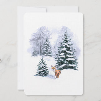 Carte de Noël de forêt simple Waterton