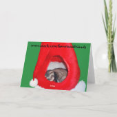 Carte de Noël de furet de prunes de sucre (Dos)