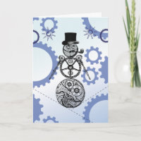 Carte de Noël de Gearry de bonhomme de neige de