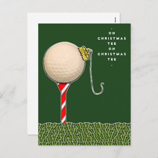 carte de Noël de golf (Devant / Derrière)
