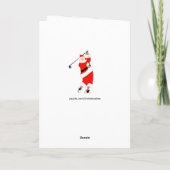 Carte de Noël de golf (Dos)