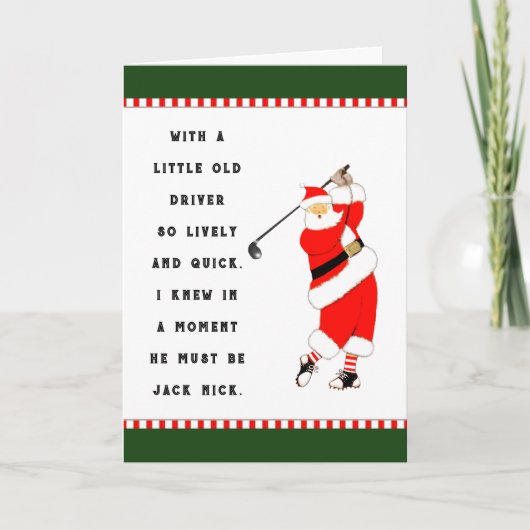Carte de Noël de golf (Devant)