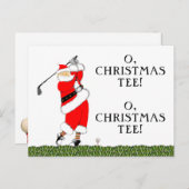 Carte de Noël de golf (Devant / Derrière)