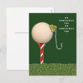 carte de Noël de golf amusante (Devant / Derrière)
