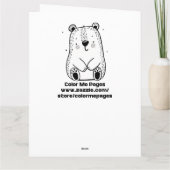 Carte de Noël de grande couleur pour enfants (Dos)