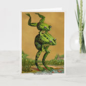 Carte de Noël de grenouilles Leap vintages (Devant)