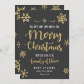 Carte de Noël de grossesse Cadre simple (Devant / Derrière)