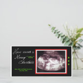 Carte de Noël de grossesse - Ultrasonic Photo (Debout devant)