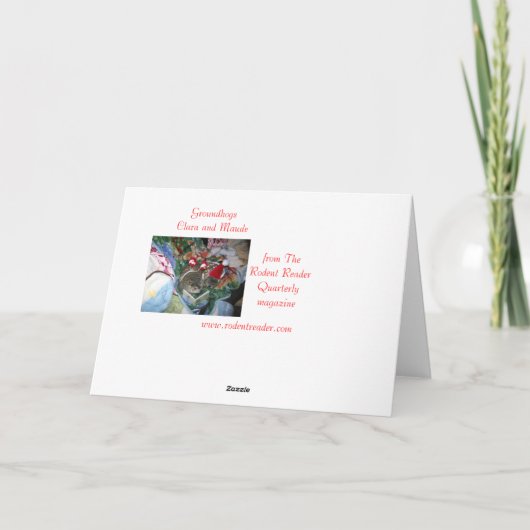 Carte de Noël de Groundhog (Dos)