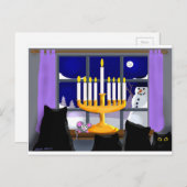 Carte de Noël de Hanoukka (Devant / Derrière)