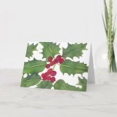Carte de Noël de houx 1 (Devant)