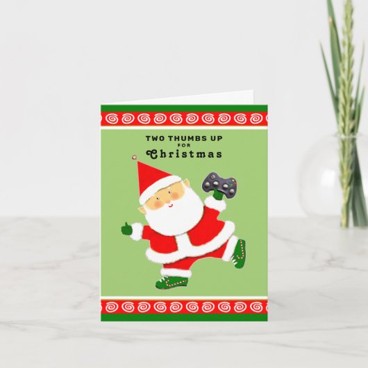 Carte de Noël de jeu vidéo pour les fêtes (Devant)