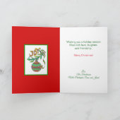 Carte de Noël de joie par Leslie Clair Bures (Intérieur)