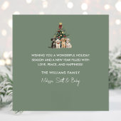 Carte de Noël de jolies aquarelles Merry & Bright