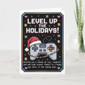 Carte de Noël de joueur de jeu vidéo à l'aquarelle (Devant)