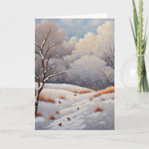 Carte de Noël de jour neigeux