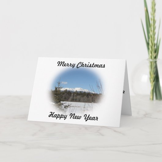 Carte de Noël de Katahdin de bâti (Devant)