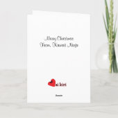 Carte de Noël de Kawaii Ninja (Dos)