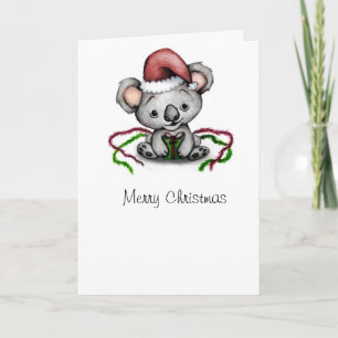 Carte de Noël de koala