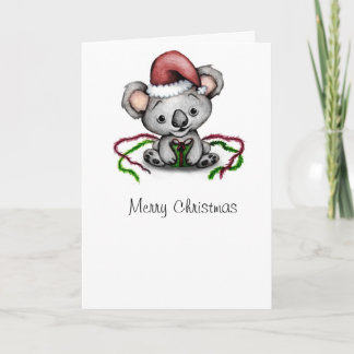 Carte de Noël de koala