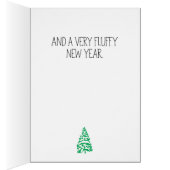 Carte de Noël de l’Amoureux des chats "Furry Chris (Intérieur (Droit))