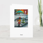 Carte de Noël de la bataille de snowball (Dos)