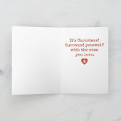 Carte de Noël de la bordure vous-même - (Intérieur)