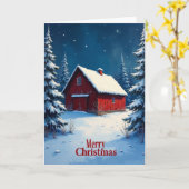 Carte de Noël de la Cabane Rouge (Fleur jaune)