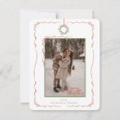 Carte de Noël de la ceinture rouge de la couronne  (Devant)