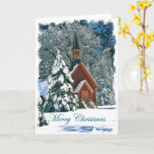 Carte de Noël de la chapelle Yosemite (Fleur jaune)