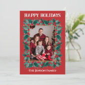 Carte de Noël de la chemise de la frontière (Debout devant)