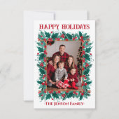 Carte de Noël de la chemise de la frontière (Devant)