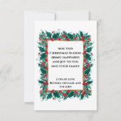 Carte de Noël de la chemise de la frontière (Dos)