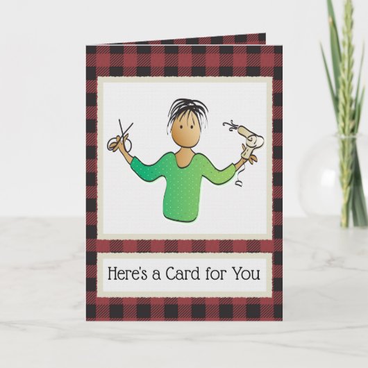 Carte de Noël de la coiffeuse du client (Devant)