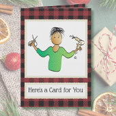 Carte de Noël de la coiffeuse du client